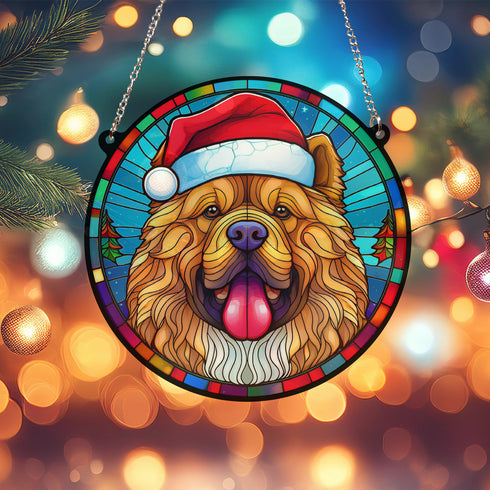 Chow Chow Christmas Suncatcher - CLEARANCE